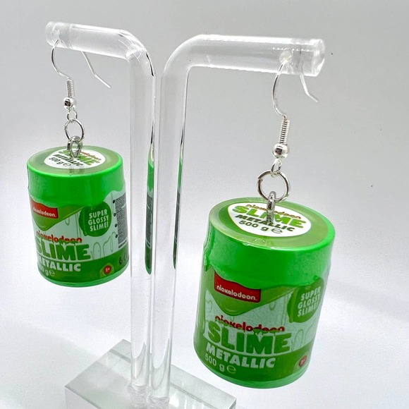 Slime Earrings - Nickelodeon Green Slime Earrings - Mini Brands Earrings - Picture 2 of 6